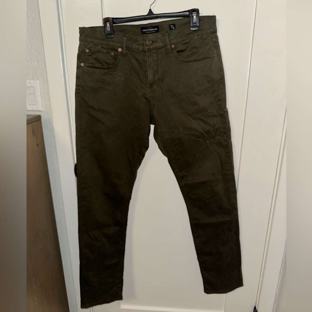 Lucky Brand - 110 Skinny - Olive Sateen Jeans -  Sz 33/32